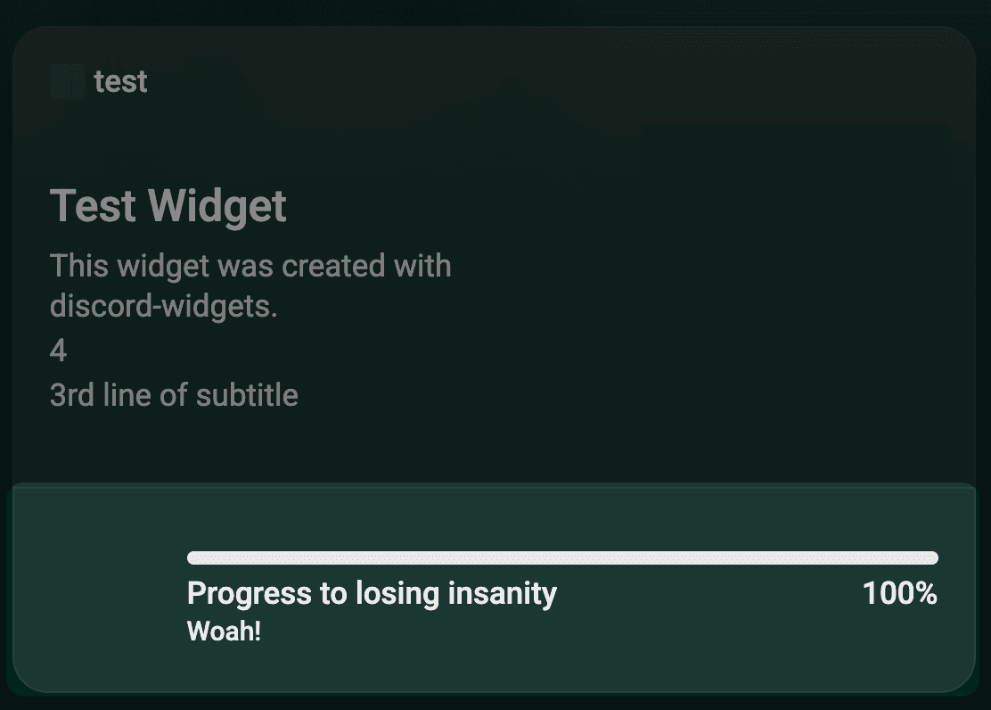 Bottom Widget Screenshot