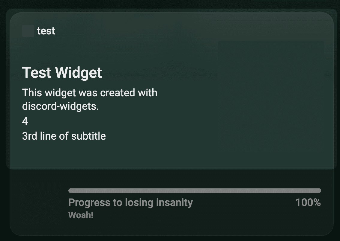 Top Widget Screenshot